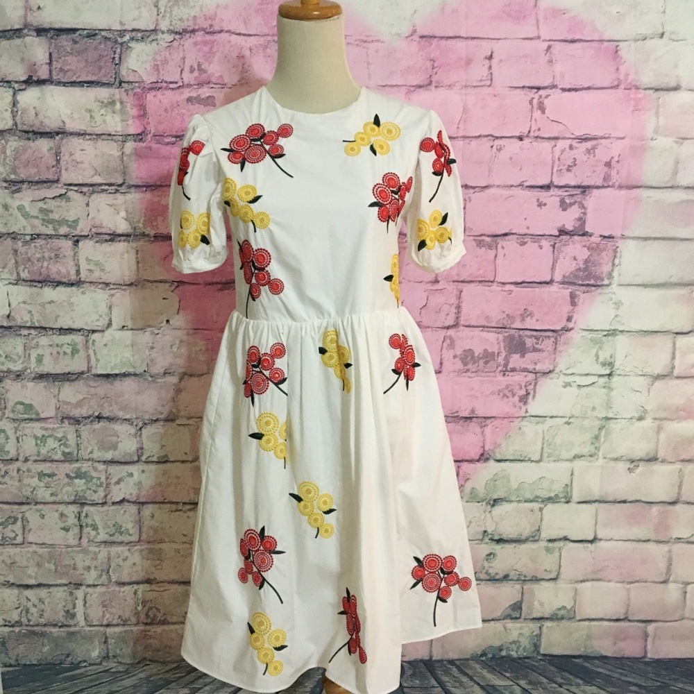 English Factory white floral embroidered dress